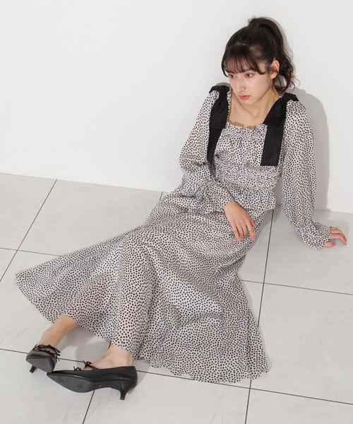 「JILL by JILL STUART」 長袖ワンピース FREE ホワイト レディース_画像2