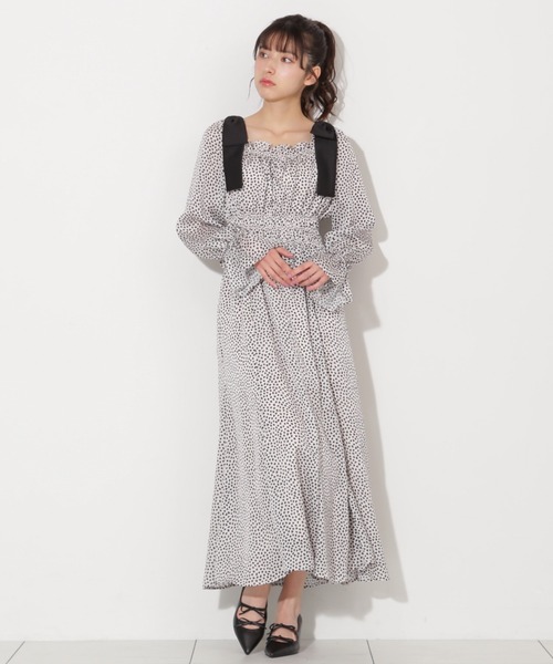 「JILL by JILL STUART」 長袖ワンピース FREE ホワイト レディース_画像4