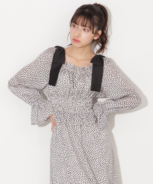 「JILL by JILL STUART」 長袖ワンピース FREE ホワイト レディース_画像5