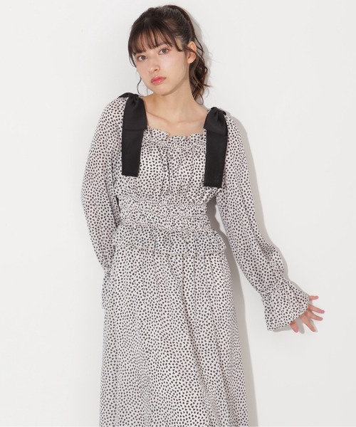 「JILL by JILL STUART」 長袖ワンピース FREE ホワイト レディース_画像7