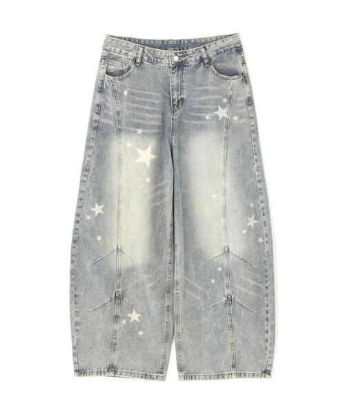 ワイドパンツ ジーンズ デニム デニムパンツ SIS/エスアイエス/Star Denim レディース メンズ