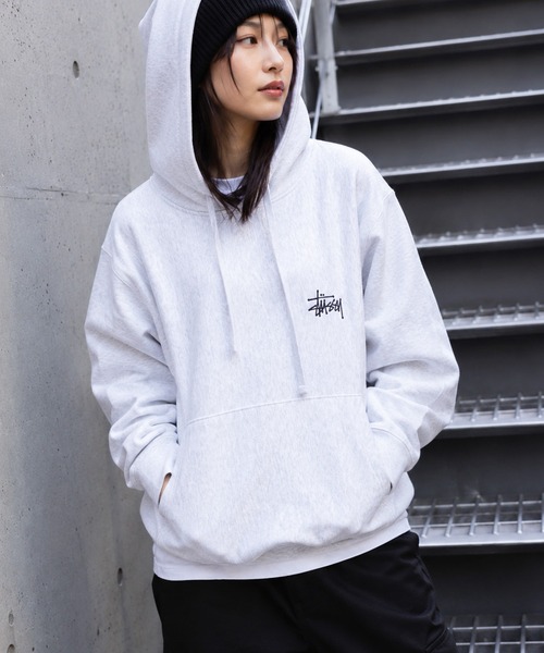 STUSSY（ステューシー） パーカー 裏起毛 STUSSY BASIC LOGO PULLOVER
