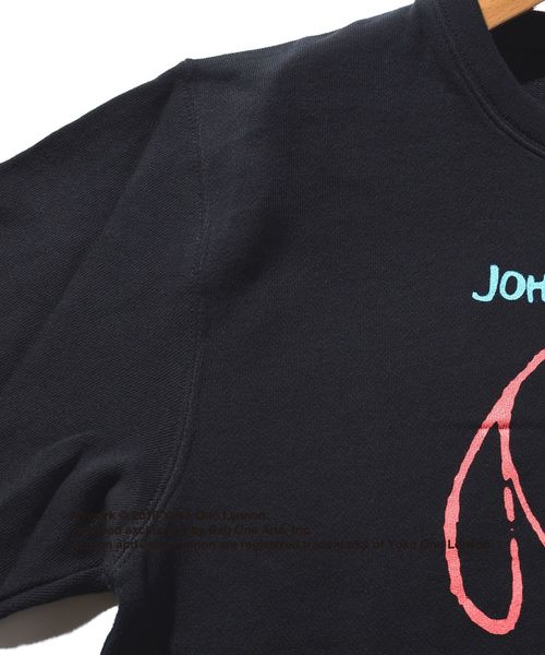 SHIPS（シップス） スウェット SU: ジョンレノン スウェット HITIMES ハイタイムス ジョンレノン フライヤー 黒 スウェット 2XL