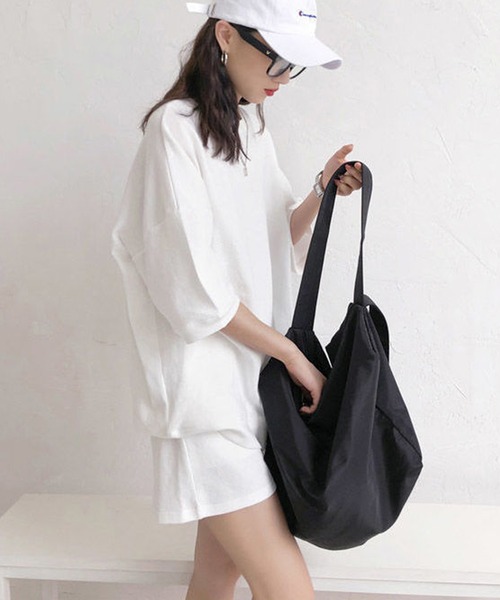 トップス、ショートパンツ　2点セット ショートパンツ+トップス2点セットのルームウェア セットアップ