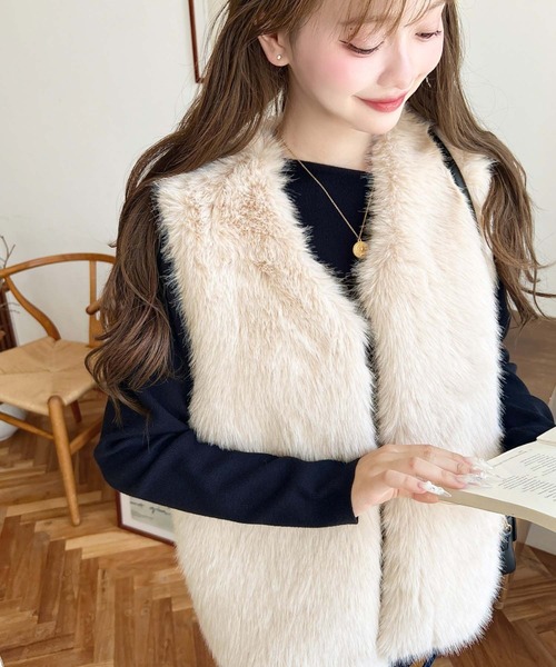 デプレ フォックスファーベストジレ M 美品 楽天市場】フォックス ファーベスト ボリューム フォックス