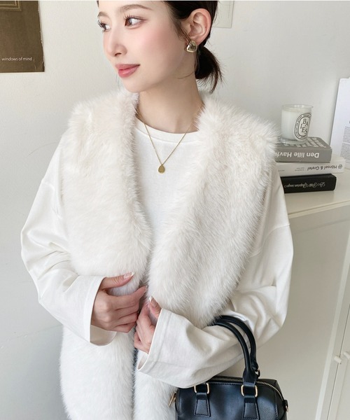 極美品✨ ヴェルメイユパーイエナ　カシミヤファー　ジレ　ロングベスト　ウール Cashmere Fur gilet（ジレ）｜VERMEIL par iena（ヴェルメイユ