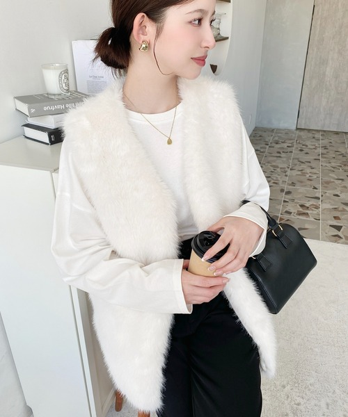 moment+ ベスト ジレ 「累計販売枚数1万枚突破！」Vネックロング