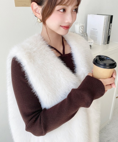 DIANTE♡ファーベスト Freada/フェイクファーベスト｜Daytona Park(FREAK'S STORE公式通販)