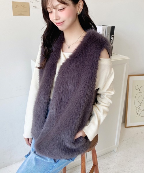 moment+ ベスト ジレ 「累計販売枚数1万枚突破！」Vネックロング