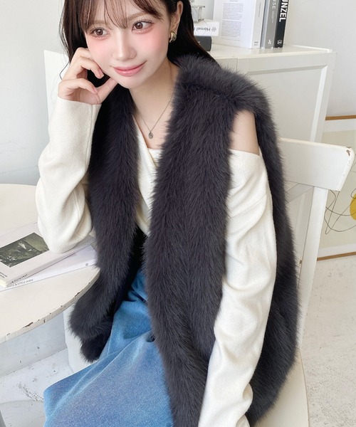 moment+ ベスト ジレ 「累計販売枚数1万枚突破！」Vネックロング