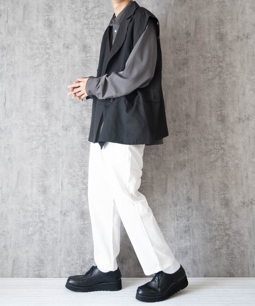 チノパン 綿ツイル ツータックパンツ レディース メンズ : ZOZOTOWN