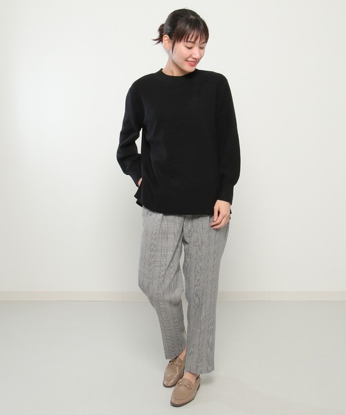 ikka（イッカ） ニット セーター クルーネックパフスリーブニットプル