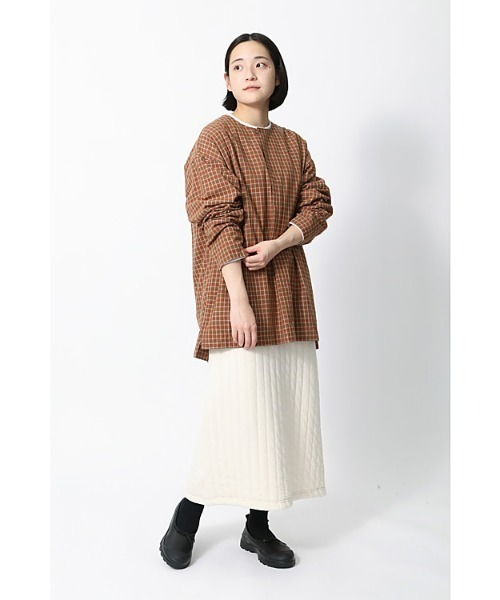 ブラウス シャツ Cotton Warm Check Pullover レディース