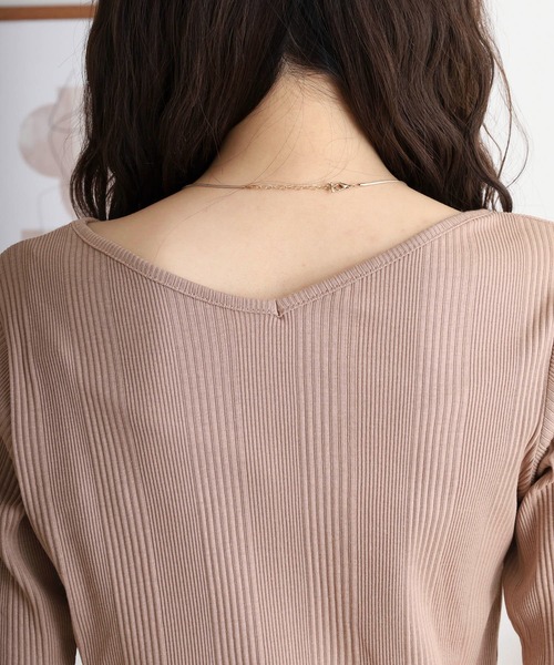 atONE（アットワン） tシャツ 前後2WAYランダムリブカットソー