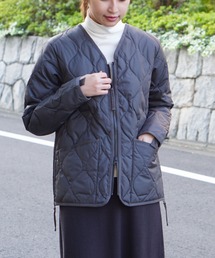 ●早い者勝ち●【TAION 】Vネックキルティングダウンジャケット オリーブXL WEB限定】[TAION/タイオン] MILITARY Vネック キルティング