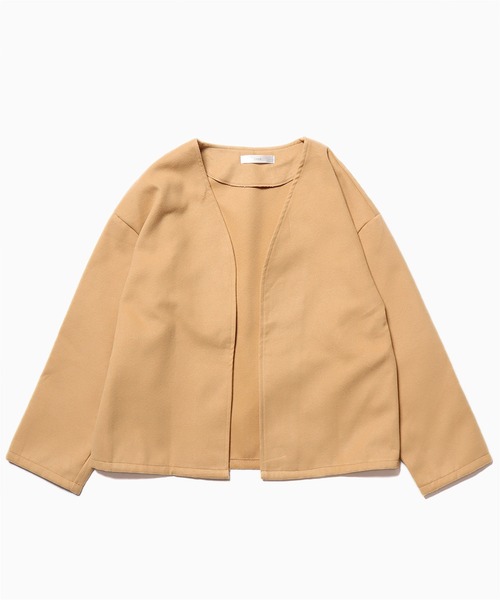 ROOP TOKYO ジャケット ノーカラージャケット ノーカラーミディ