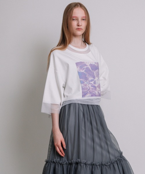 AULA AILA（アウラ アイラ） tシャツ アクアフォトプリントTシャツ