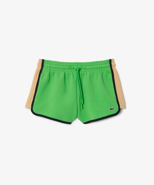 LACOSTE パンツ オーガニックコットン サイド切り替え鹿の子地
