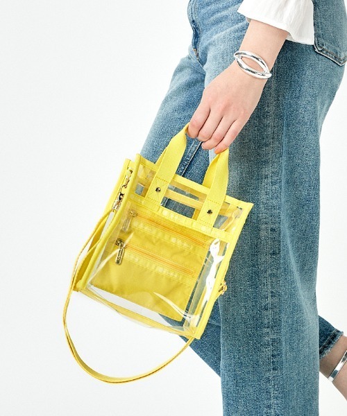 すぐ届く【LeSportsac】クリアトートバック CLEAR E/W TOTE CLEAR E/W TOTEクリアオニキスロゴトート（トートバッグ