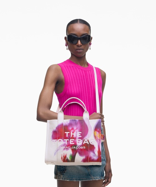 MARC JACOBS トートバッグ THE FUTURE FLORAL LEATHER MEDIUM