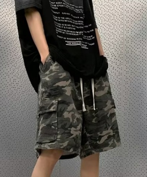 MGV（エムジーヴィー） ハーフパンツ ワイドパンツ カーゴパンツ 迷彩