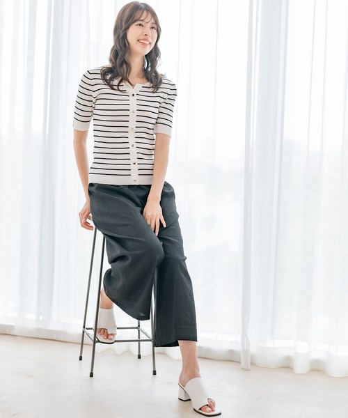 JAYRO tシャツ スリットネックリブ前ボタン プルオーバー