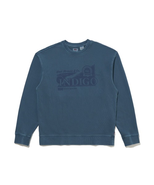 Levi’s インディゴプルオーバー スウェット リーバイス LEVI'S グラフィック クルーネックスウェットシャツ ブルー