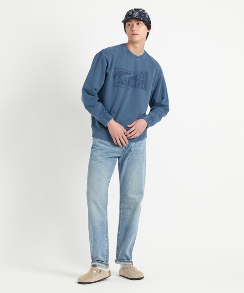 Levi’s インディゴプルオーバー スウェット リーバイス LEVI'S グラフィック クルーネックスウェットシャツ ブルー