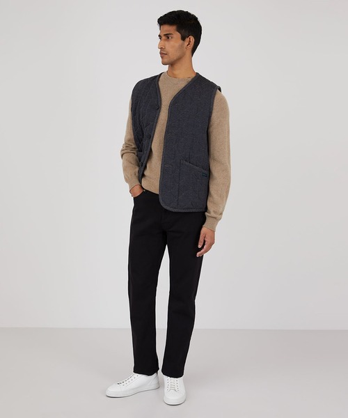 新品未使用 SUNSPEL × LAVENHAM キルティングベスト ジレ XL LAVENHAM ベスト ジレ Sunspel X Lavenham Collarless Gilet