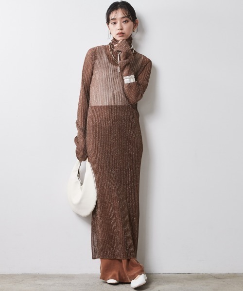TO BE CHIC スパンドットプリント ワンピース ロング大きいサイズ 42 TO BE CHIC スパンドットプリント ワンピース ロング大きいサイズ 42