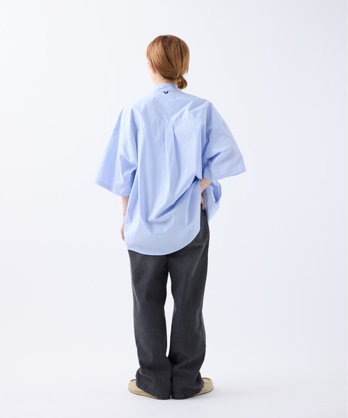 meltum シャツ LOOSE STRIPE SHIRT S/S / ルーズストライプ