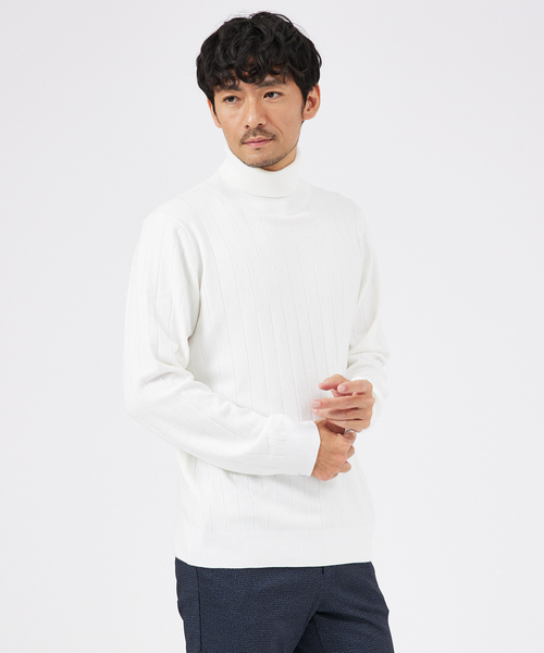 ABAHOUSE GRAY セーター ニット 「カシミアタッチ」12ゲージ