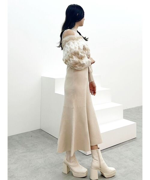 ワンピース ノルディックジャカードドッキングオープンショルダー  