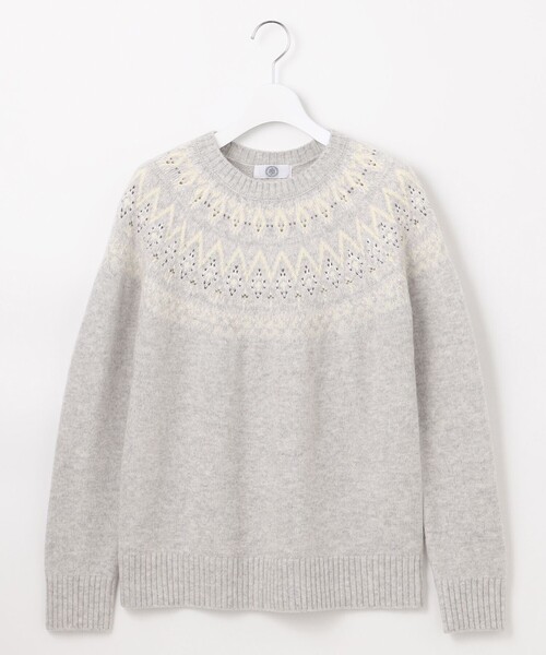 ニット セーター 「WEB限定カラーあり・洗える」FAIR ISLE ラウンドネック ニット レディース セール】【WEB限定カラーあり・洗える】FAIR ISLE ラウンド