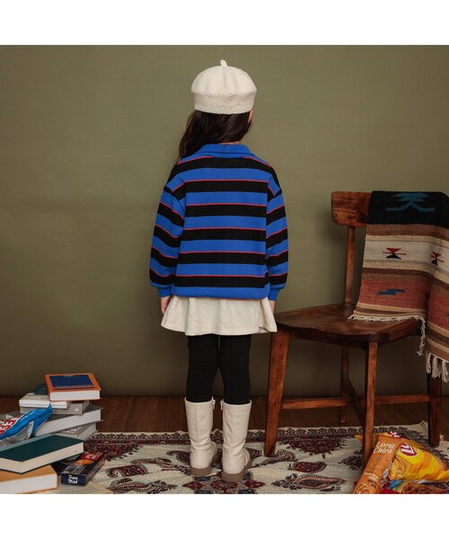 BREEZE トレーナー 衿付きボーダートレーナー キッズ 子供服