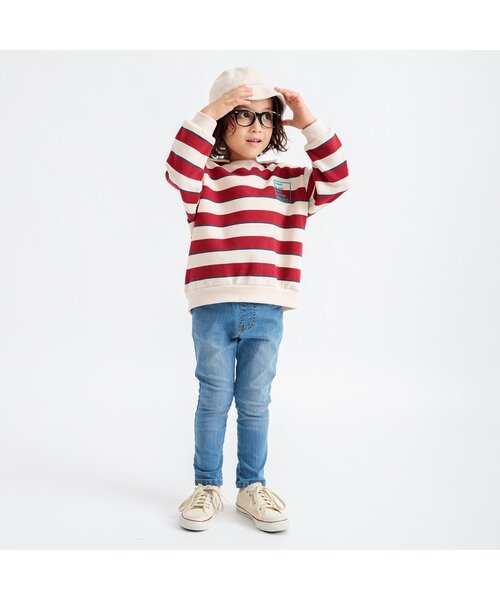 BREEZE トレーナー 衿付きボーダートレーナー キッズ 子供服