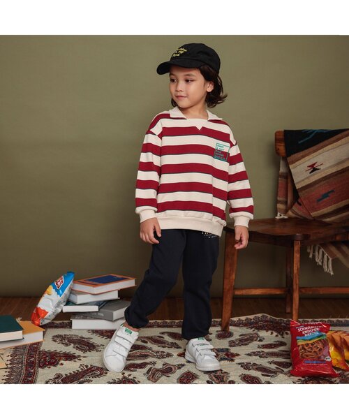 BREEZE トレーナー 衿付きボーダートレーナー キッズ 子供服