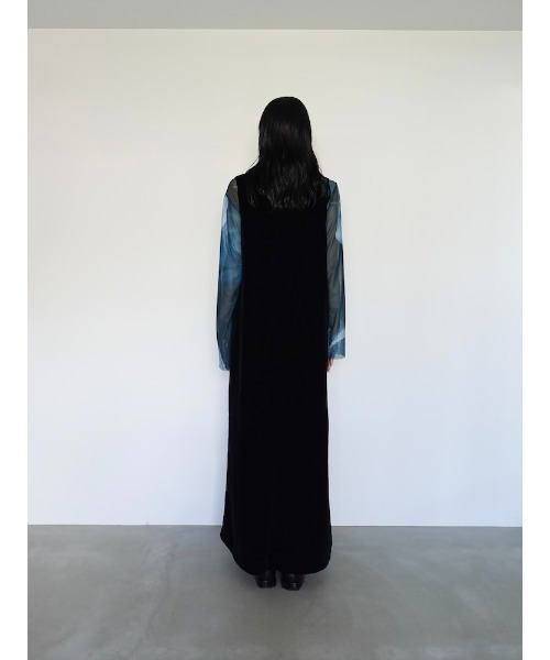 sahara ワンピース Velvet Uneck Dress/ベルベットUネックドレス