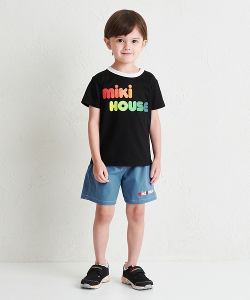 MIKI HOUSE（ミキハウス） tシャツ 接触冷感 ネオンカラーロゴ半袖T