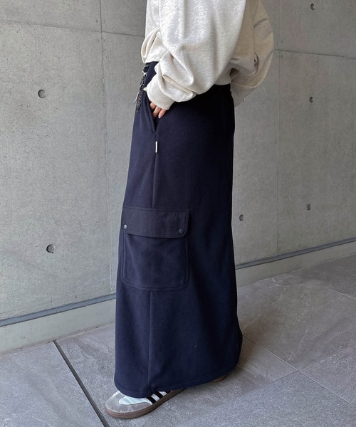 ANME ロング スカート フリース2wayカーゴロングスカート : ZOZOTOWN