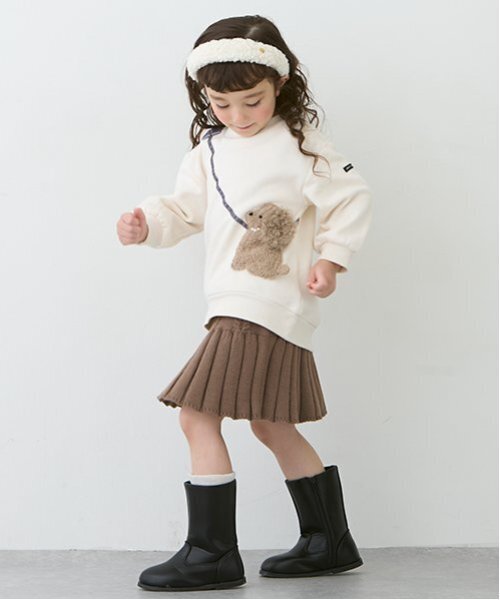 petit main スカート ニットプリーツスカート キッズ 子供服 女の子 
