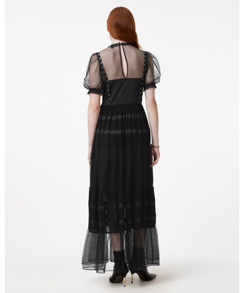 ALLSAINTS（オールセインツ） ワンピース 夏 半袖 RYLA POLKA DOT MESH