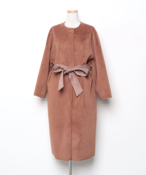 Her lip to コート Her lip to ノーカラーコート S ブラウン レディース : ZOZOTOWN Yahoo