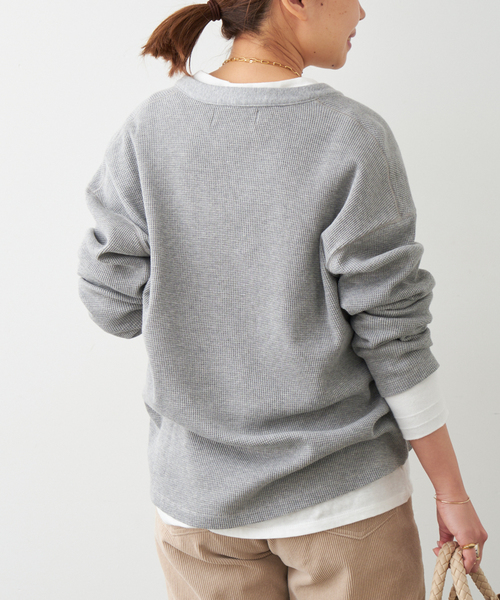 アメリカーナ】 WAFFLE LONGSLEEVE Tシャツ AMERICANA tシャツ 「AMERICANA/アメリカーナ」 WAFFLE