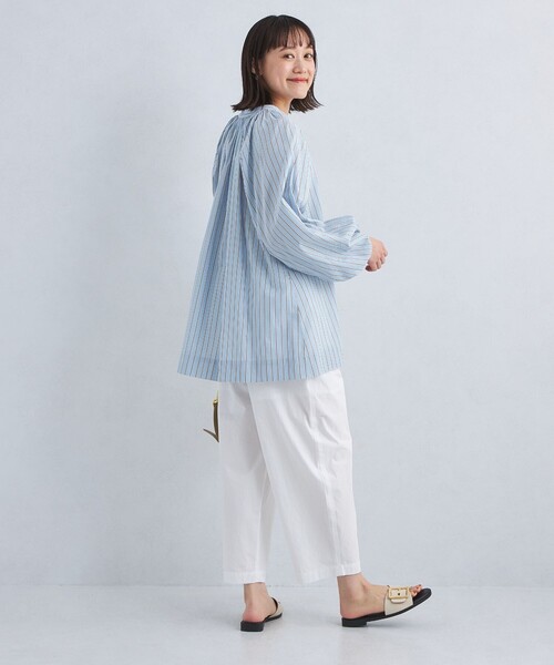 【美品】green label relaxing チュニック ブラウス green label relaxing ブラウス シャツ 「size SHORTあり