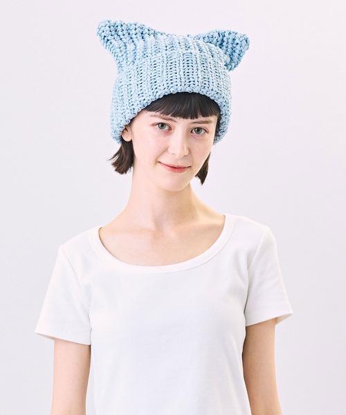 CA4LA MIAO LI アイボリー ニット帽 CA4LA MIAO LI アイボリー ニット帽 MIAO LI(ONESIZE WHITE