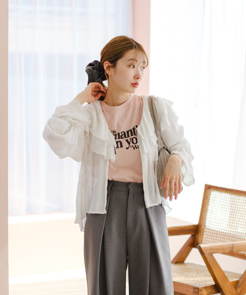 Kastane - ギンガムカシュフリルブラウス❤︎kastane Kastane ブラウス シャツ 「前後2WAY」インド綿フリルブラウス