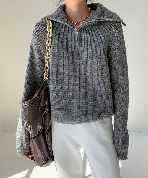 「Doula Doula」 タートルネックニット FREE グレー レディース_画像4