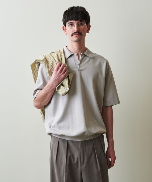 ☆ほぼ新品☆スティーブンアラン　60ハイツイストショートスリーブニットポロ Steven Alan（スティーブンアラン）の「＜Steven Alan＞ 60ハイ