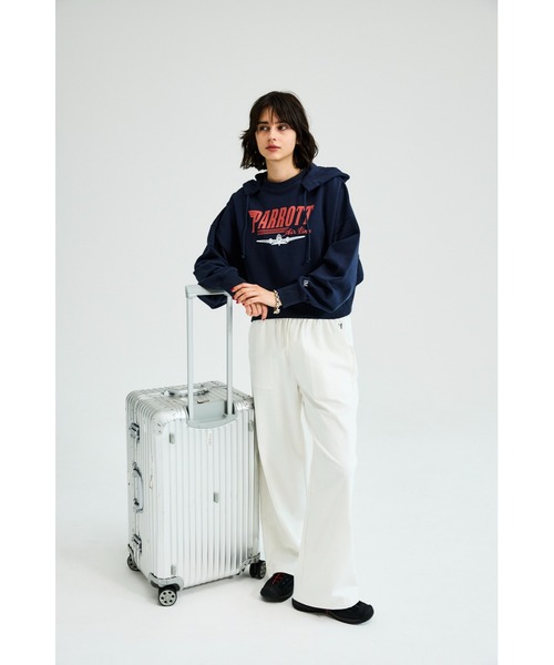 パーカー CROPPED WIDE FOODIE ”Air plane レディース_3